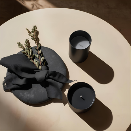 black ink accents decoration