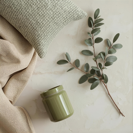Olive green accents to decorate